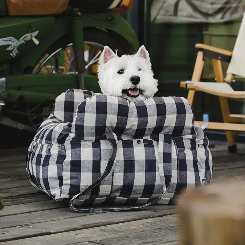 Pet Car Safety Seat Bed Pad Kennel Removable Washable Pet Supplies Four Season Universal Outdoors Traveling Indoor Dog Car Seat
