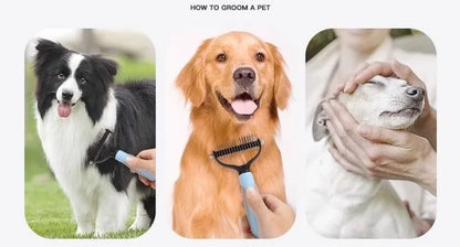 Dog Comb Knife Dog Brush Pet Hair Remover Stainless Steel Combs for Dogs Hair Knot Cleaning Massage Cat Brush Comb Pet Supplies
