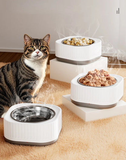 Pet Heating Bowl for Water/Food Cat Bowl Heating Noiseles Keep Warming Dog Water Bowls Winter Constant-temperature Pet Supplies