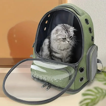 1pc Transparent Pet Carrier Bag Outdoor Travel Backpack for Cats Small Dogs Breathable Ventilated Cat Carrying Bag Pet Supplies