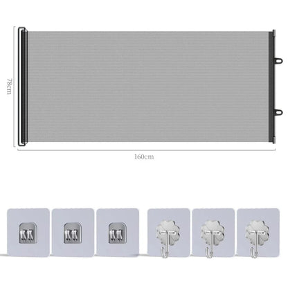Retractable Barrier Fences Mesh Design Higher Design Mesh Stairs Gate Easy Install Punch-Free Dog Safety Fence Pet Supplies