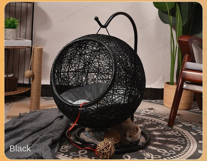 Cat Hanging Basket Hammock Cat Nest Semi-enclosed Pet Furniture Luxury Cat Bed Pet Supplies Pet Toys