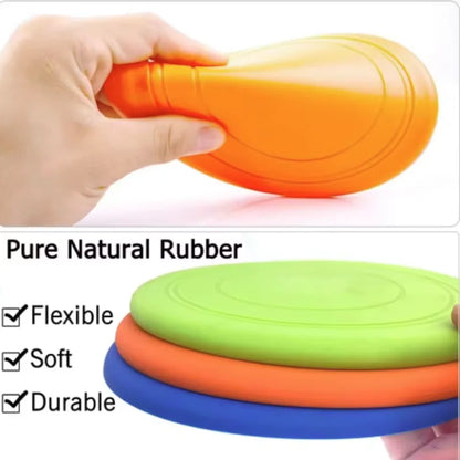 7 Colors Silicone Flying Saucer Interactive Dog Cat Toy Chew Resistant Flying Discs for Puppy Training Fun Pet Supplies