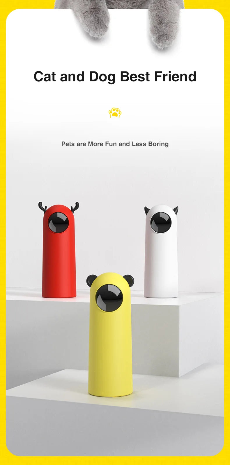 Automatic Cat Laser Toys Interactive Smart Teasing 360 Irregular Rotation Cat Exercise Sports Handheld Electronic Cat Toys