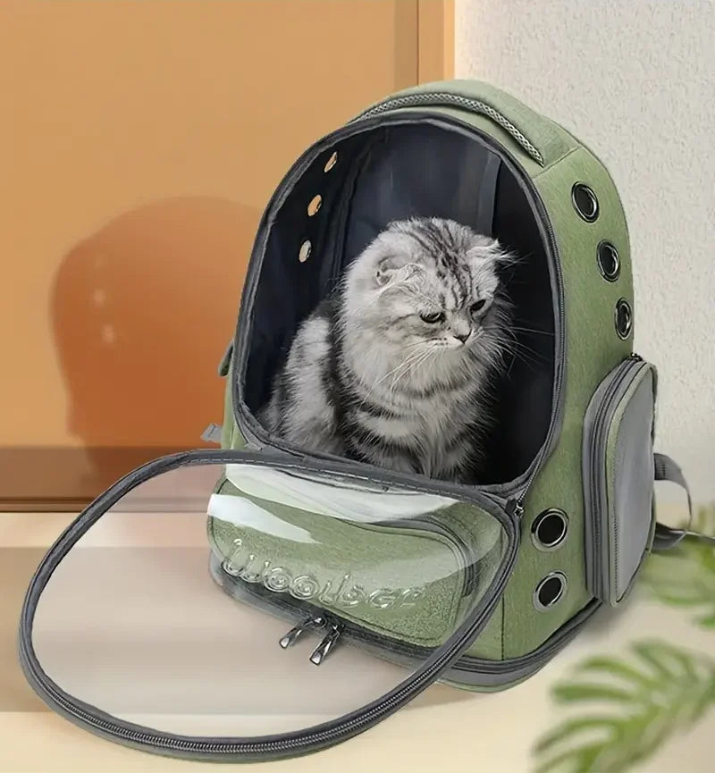 1pc Transparent Pet Carrier Bag Outdoor Travel Backpack for Cats Small Dogs Breathable Ventilated Cat Carrying Bag Pet Supplies