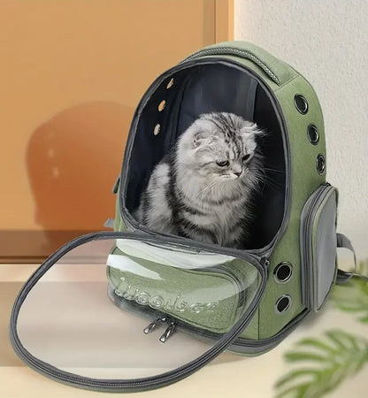 1pc Transparent Pet Carrier Bag Outdoor Travel Backpack for Cats Small Dogs Breathable Ventilated Cat Carrying Bag Pet Supplies
