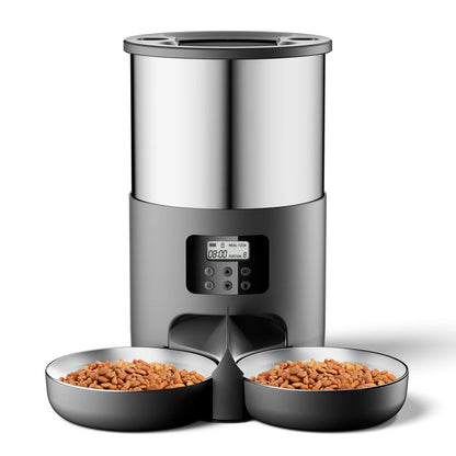 4L Automatic Pet Feeder Smart Dispenser For Cats And Dogs, Stainless Steel Bowl, Timed And Quantitative Feeding Pet Supplies