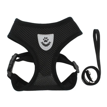 Adjustable Dog Harness for Small Medium Dogs Cats Breathable Pet Vest Harnesses And Leash Set For Pomeranian Pets Accessories
