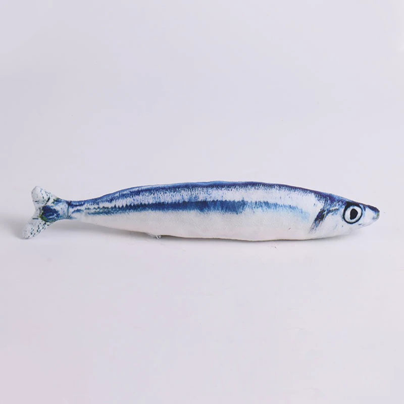 New Design Plush Fish Cat Toy Durable Bite-Resistant Interactive Toy Catnip Stuffed Pet Plaything