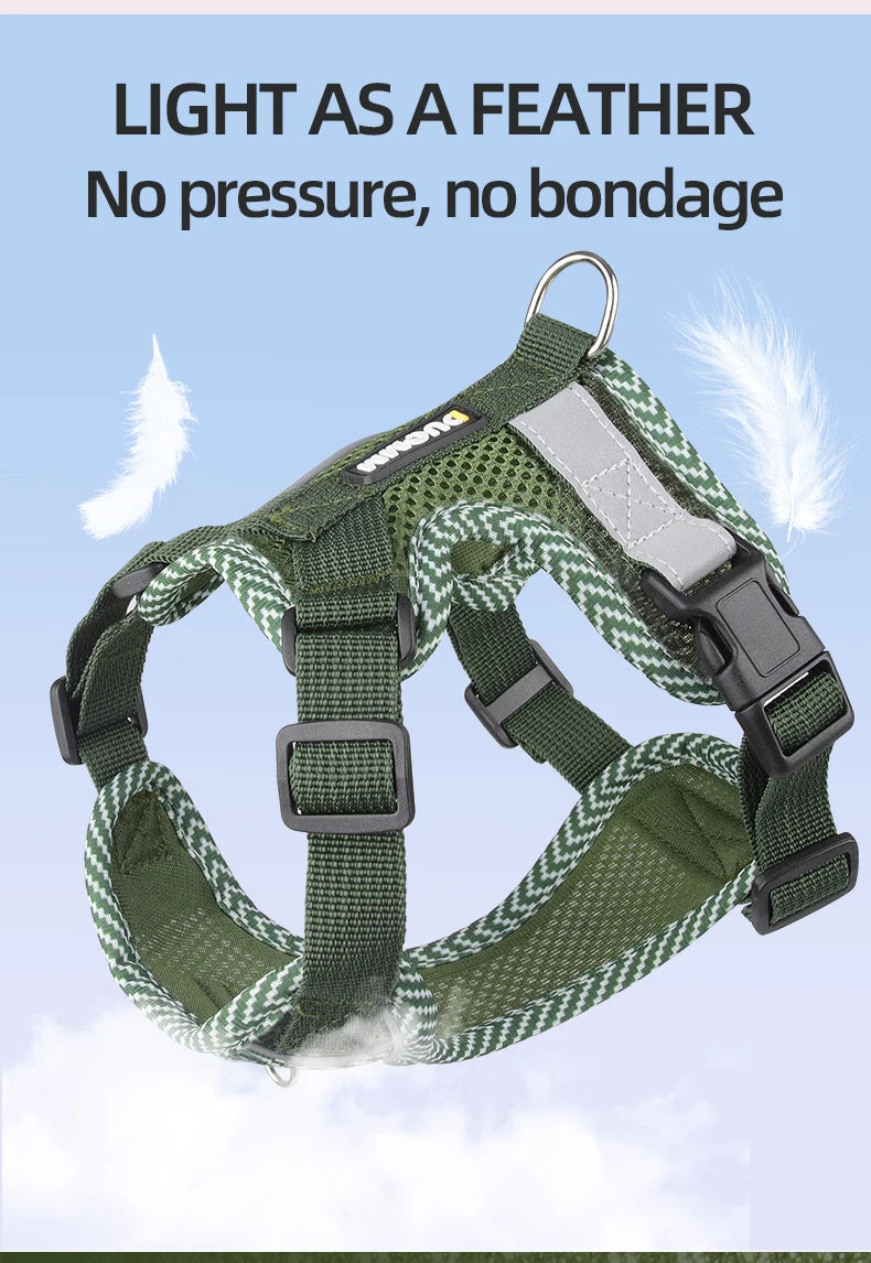 Cat Harness Dog Leash Breathable Mesh Spring Summer Pet Supplies Reflective Outdoor Walk Soft Cat Comfortable Puppy Harness