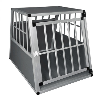 White Black Aluminum Dog Cage Travel  Transport Cage with 1 Door for Pet Dog Cage Pet Supplies House Home