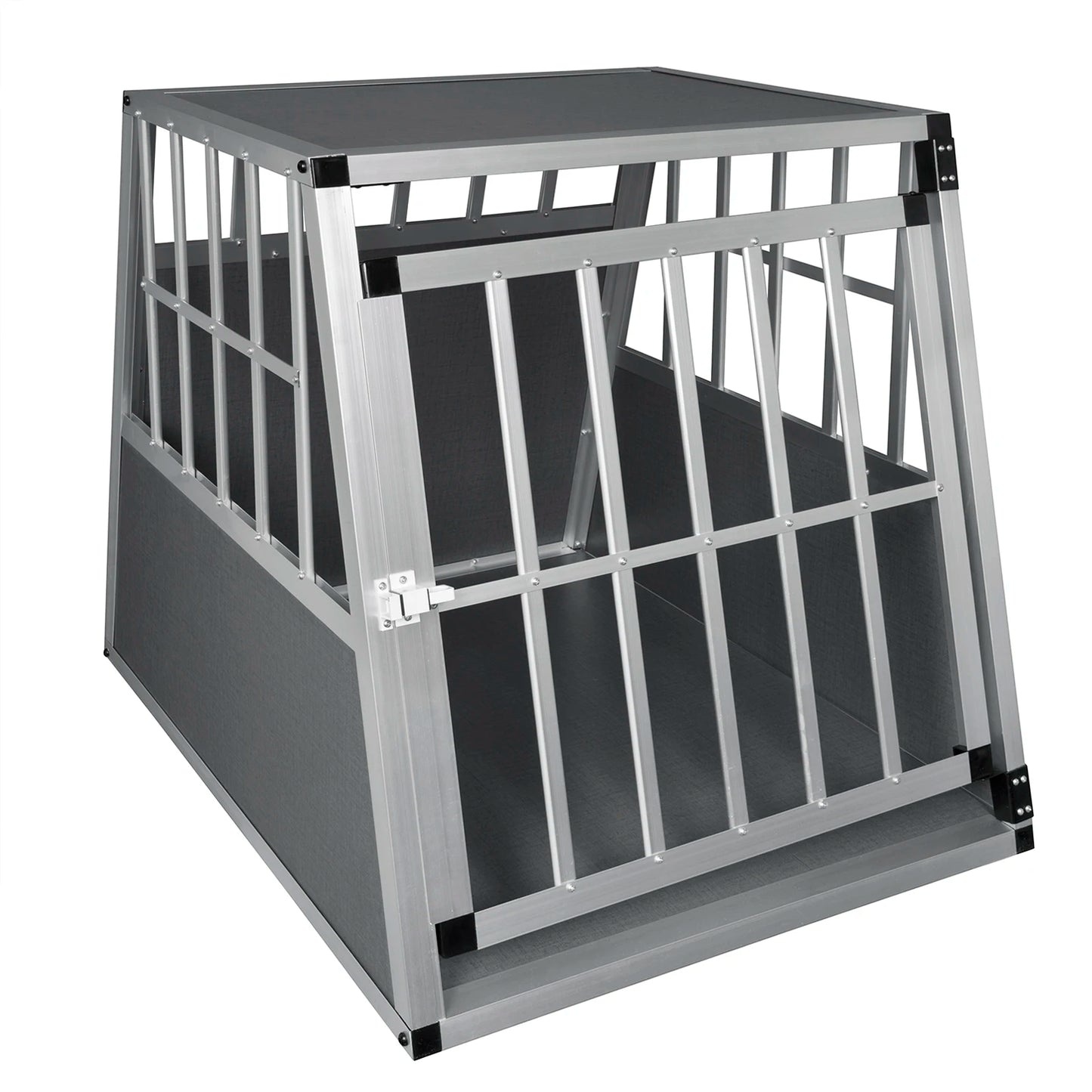 White Black Aluminum Dog Cage Travel  Transport Cage with 1 Door for Pet Dog Cage Pet Supplies House Home