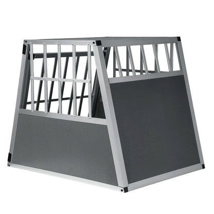 White Black Aluminum Dog Cage Travel  Transport Cage with 1 Door for Pet Dog Cage Pet Supplies House Home