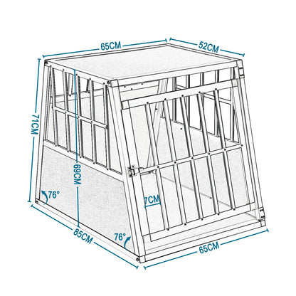 White Black Aluminum Dog Cage Travel  Transport Cage with 1 Door for Pet Dog Cage Pet Supplies House Home