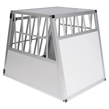 White Black Aluminum Dog Cage Travel  Transport Cage with 1 Door for Pet Dog Cage Pet Supplies House Home