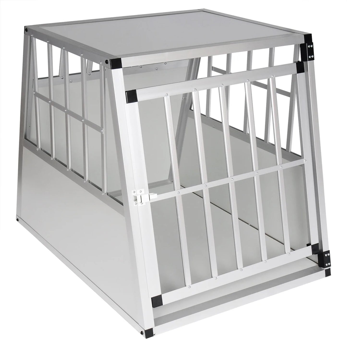 White Black Aluminum Dog Cage Travel  Transport Cage with 1 Door for Pet Dog Cage Pet Supplies House Home